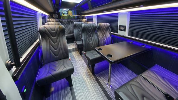 manchester 18 passenger sprinter van interior