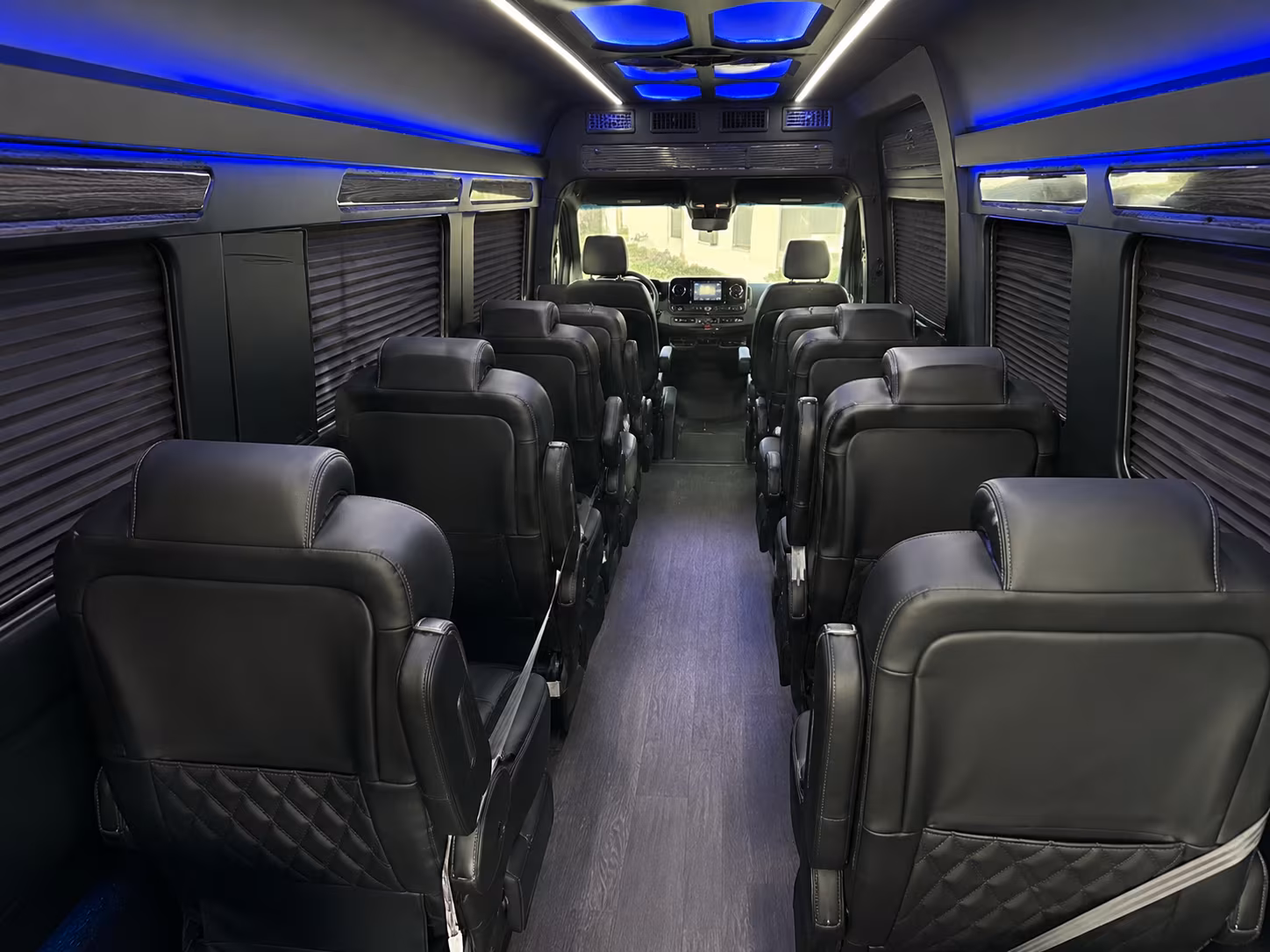manchester 12 passenger sprinter van inside