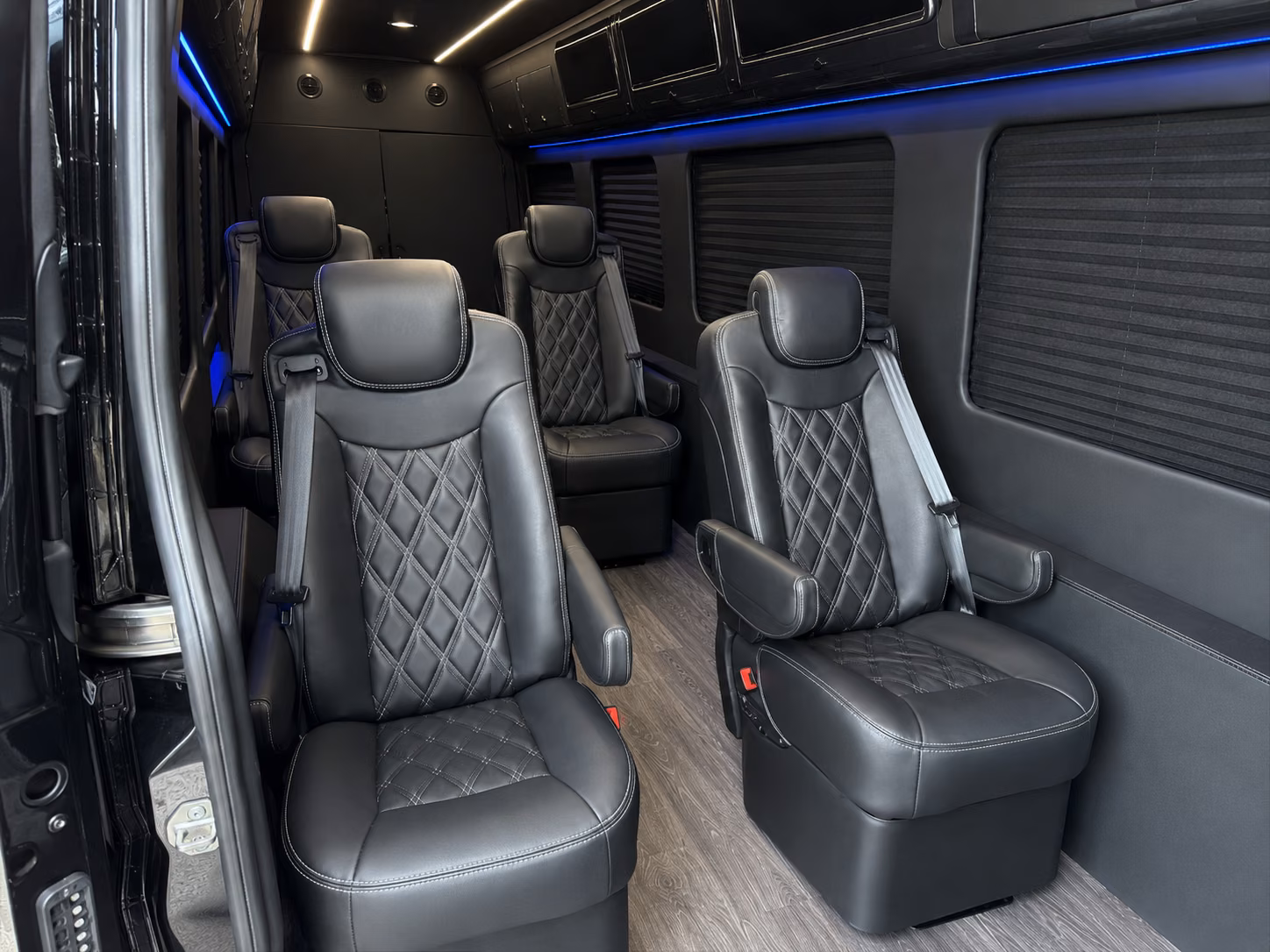 manchester 18 passenger sprinter van inside