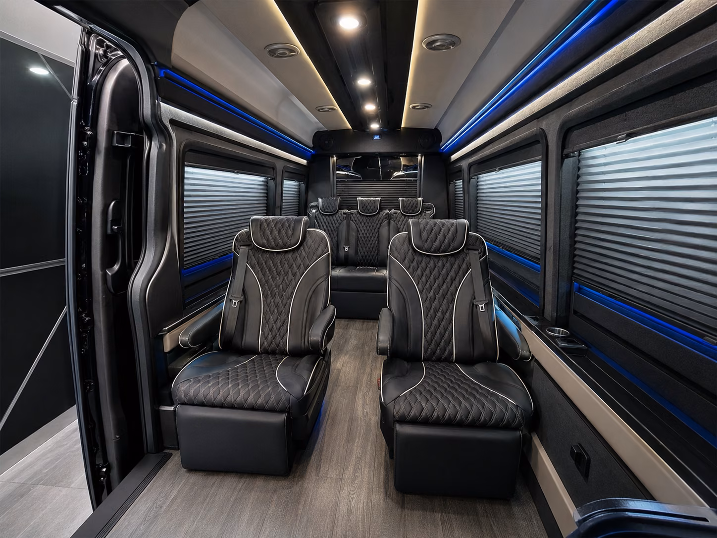 manchester 8 passenger sprinter van inside